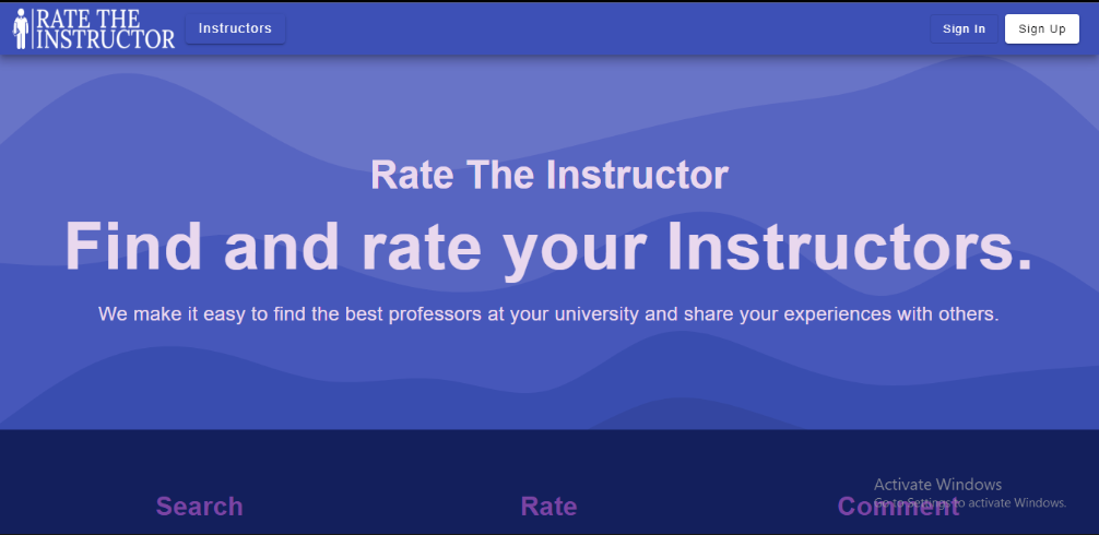 Rate The Instructor